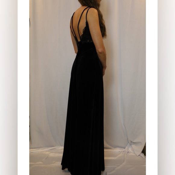 NWT Azazie Black A-Line Lace Velvet Cocktail Dress 🔻 - Picture 13 of 13